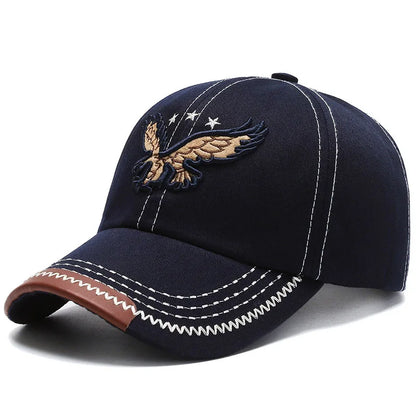 Hats Men And Women Four-Season Shade Baseball Cap Eagle Embroidery Korean Version