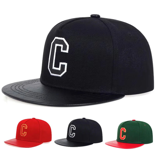 Unisex C Letter Embroidery Hip-hop Hats Spring Autumn Adjustable Baseball Caps Snapback Caps