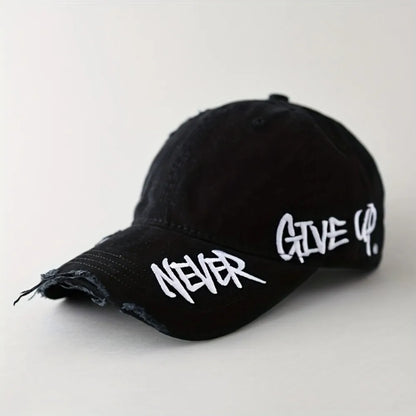 American-Style Frayed Hole-Sided Three-Dimensional Baseball Cap