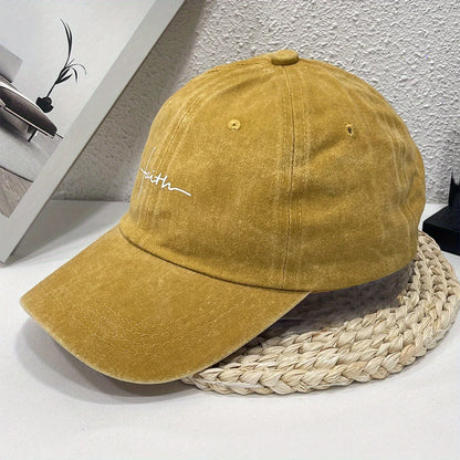 Faith Printed Retro Street Style Distressed Men Women Baseball Cap