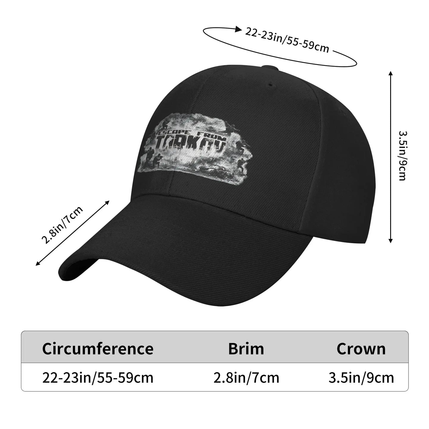 Summer Casual Baseball Cap Escape From Tarkov Alternative Improved Logo Hip Hop Hats For Couple