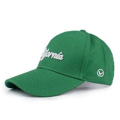 New Mens Baseball Cap 3D California Embroidery Dad Hat Green