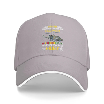 Vietnam Veteran Vet Uh1 Huey Helicopter Baseball Cap