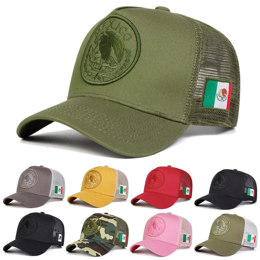 Unisex Mexican Flag Embroidery Baseball Caps