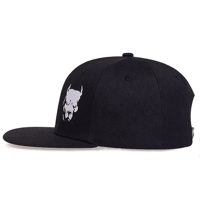 Unisex Dog Head Embroidery Embroidery Hip-hop Hats Snapback Cap Baseball Caps Sunscreen Hat