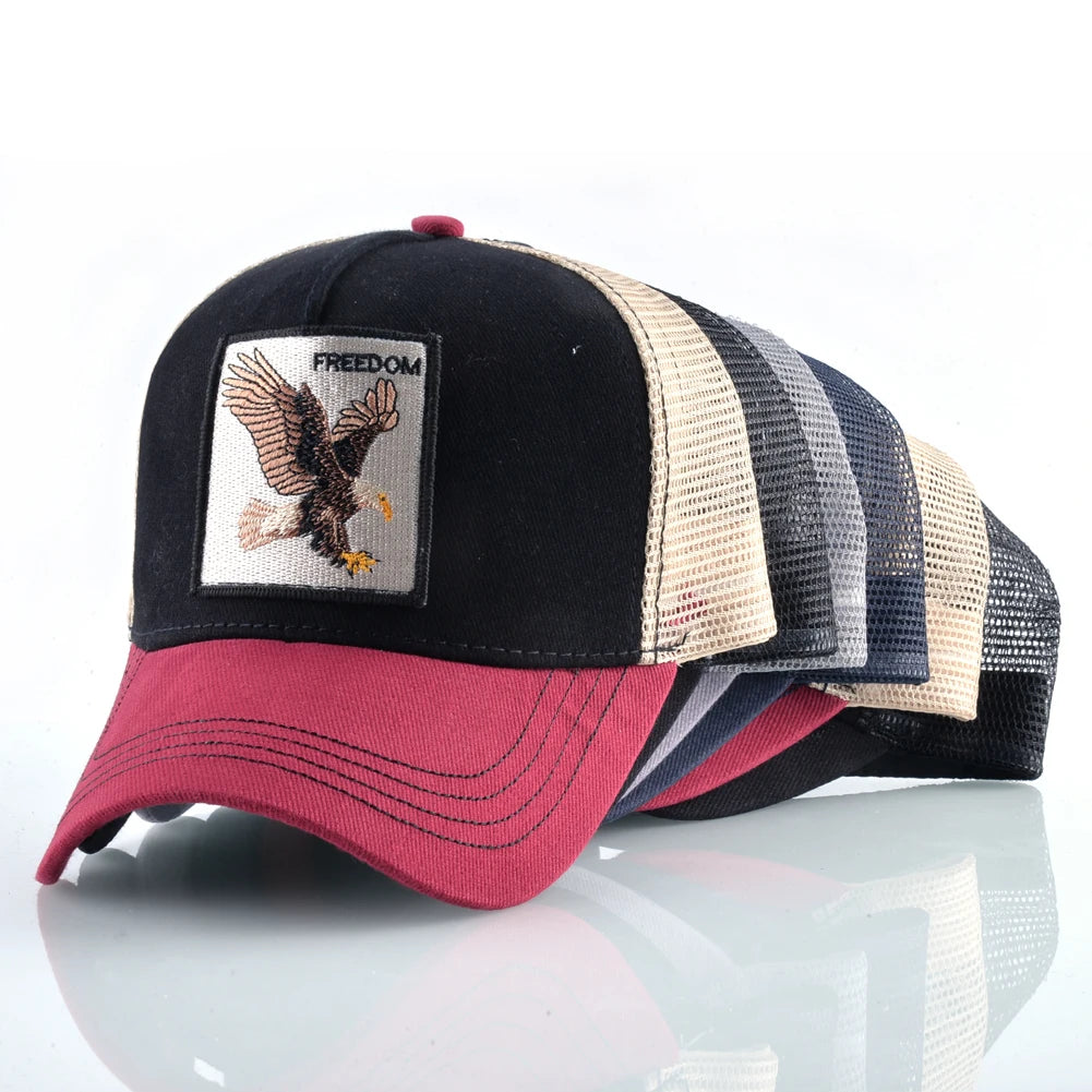 Fashion Baseball Cap With Eagle Embroidery Patch