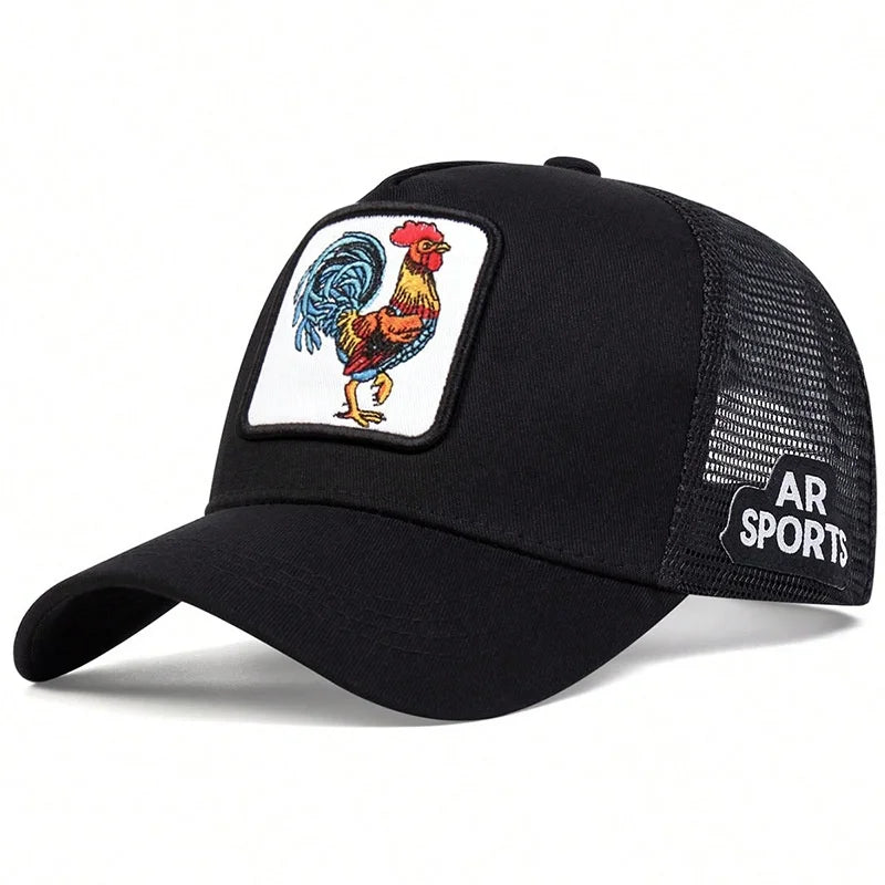 Fashion Trucker Caps With Embroidery Animals Patch Four Seasons Snapback Baseball Cap