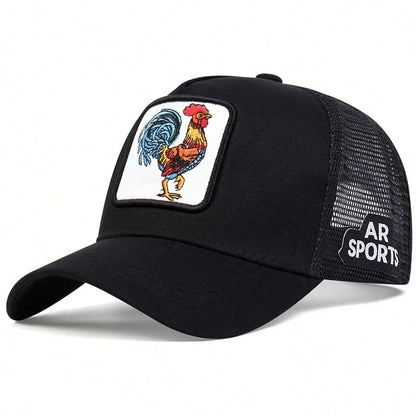 Fashion Trucker Caps With Embroidery Animals Patch Four Seasons Snapback Baseball Cap