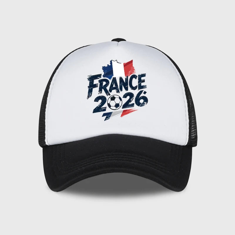France 2026 Football Print Mesh Baseball Hat