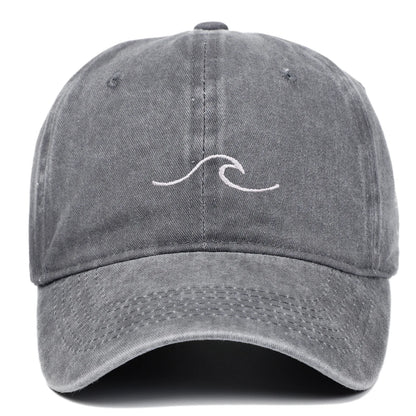 Wave Pattern Embroidered Baseball Cap