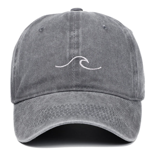 Wave Pattern Embroidered Baseball Cap