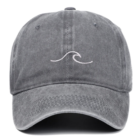 Wave Pattern Embroidered Baseball Cap