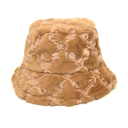 Winter Bucket Hat Women's Fashion Leopard Panama Warm Hat For Women