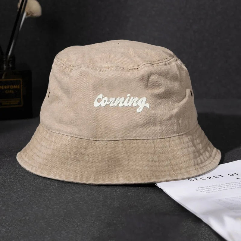 Washed Denim Sun Cap Bucket Hat