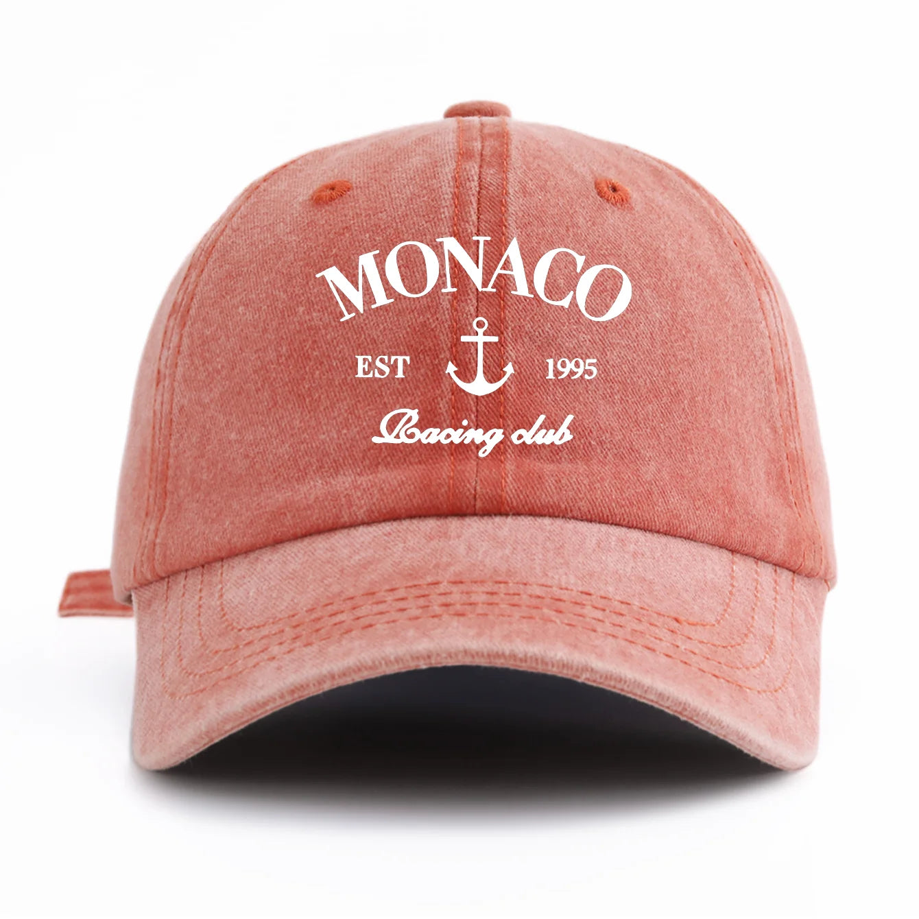 MONACO Print Washed Baseball Cap For Adults