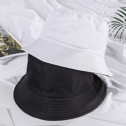Double-sided Wearing Cap Solid Color Bucket Hat Men Women