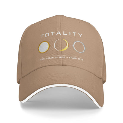 Spain Total Solar Eclipse 2026 Totality Sandwich Baseball Cap