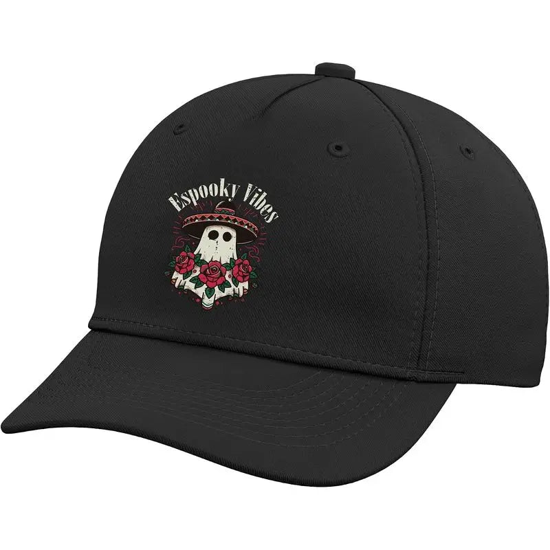 Espooky Vibes Hispanic Mexican Ghost Halloween Baseball Hat