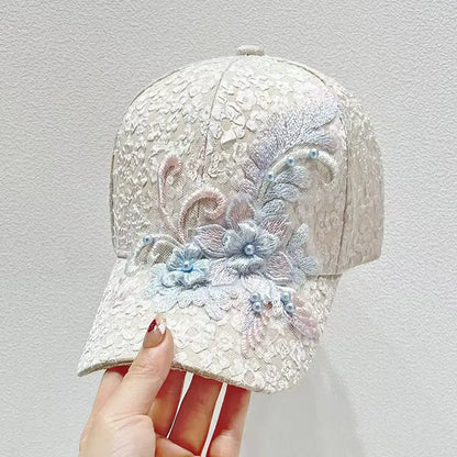 Spring And Summer Lace Appliqué Baseball Cap