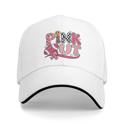 October We Wear Pink Rainbow Breast Cancer Awareness Ribbon Sandwich Cap Baseball Cap