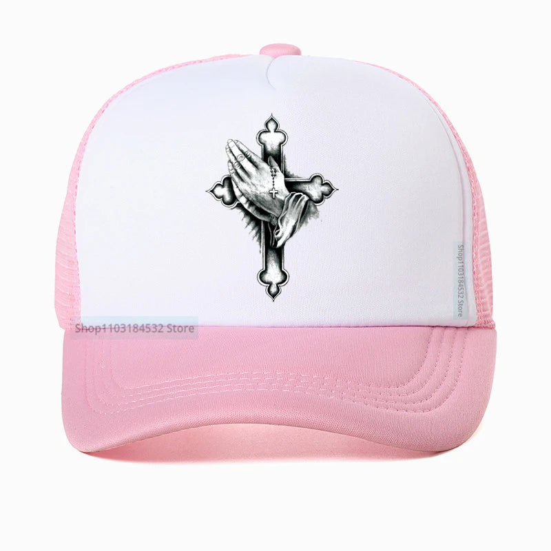 Christian Prayer Jesus Mesh Baseball Cap