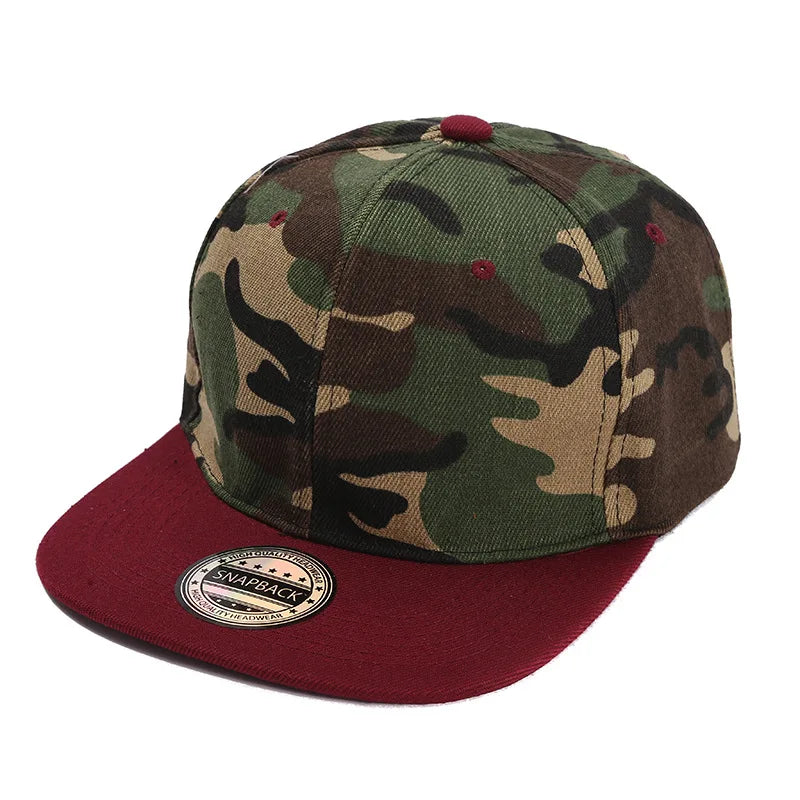 Color-Blocked Flat-Brim Baseball Cap Versatile Sunshade and Sun Protection Hat Hip-Hop Hat Snapback Caps