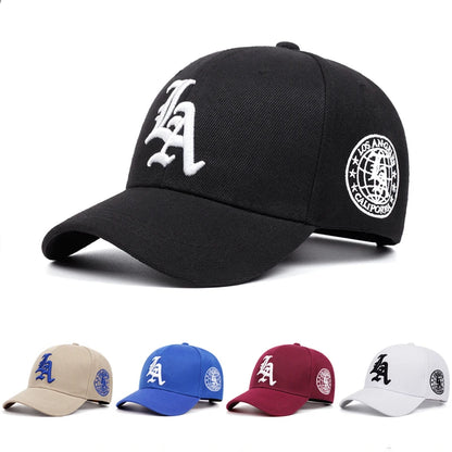 2025 New LA Letter Side Earth Embroidery Women's Fashion Baseball Hat