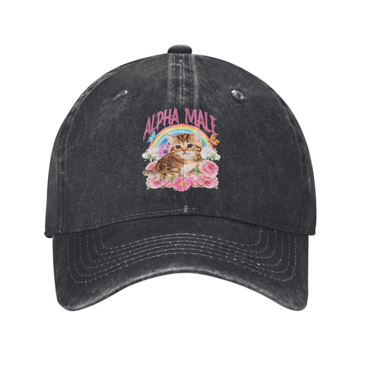 Alpha-Male Cat Funny Kitten Men Women Baseball Cap