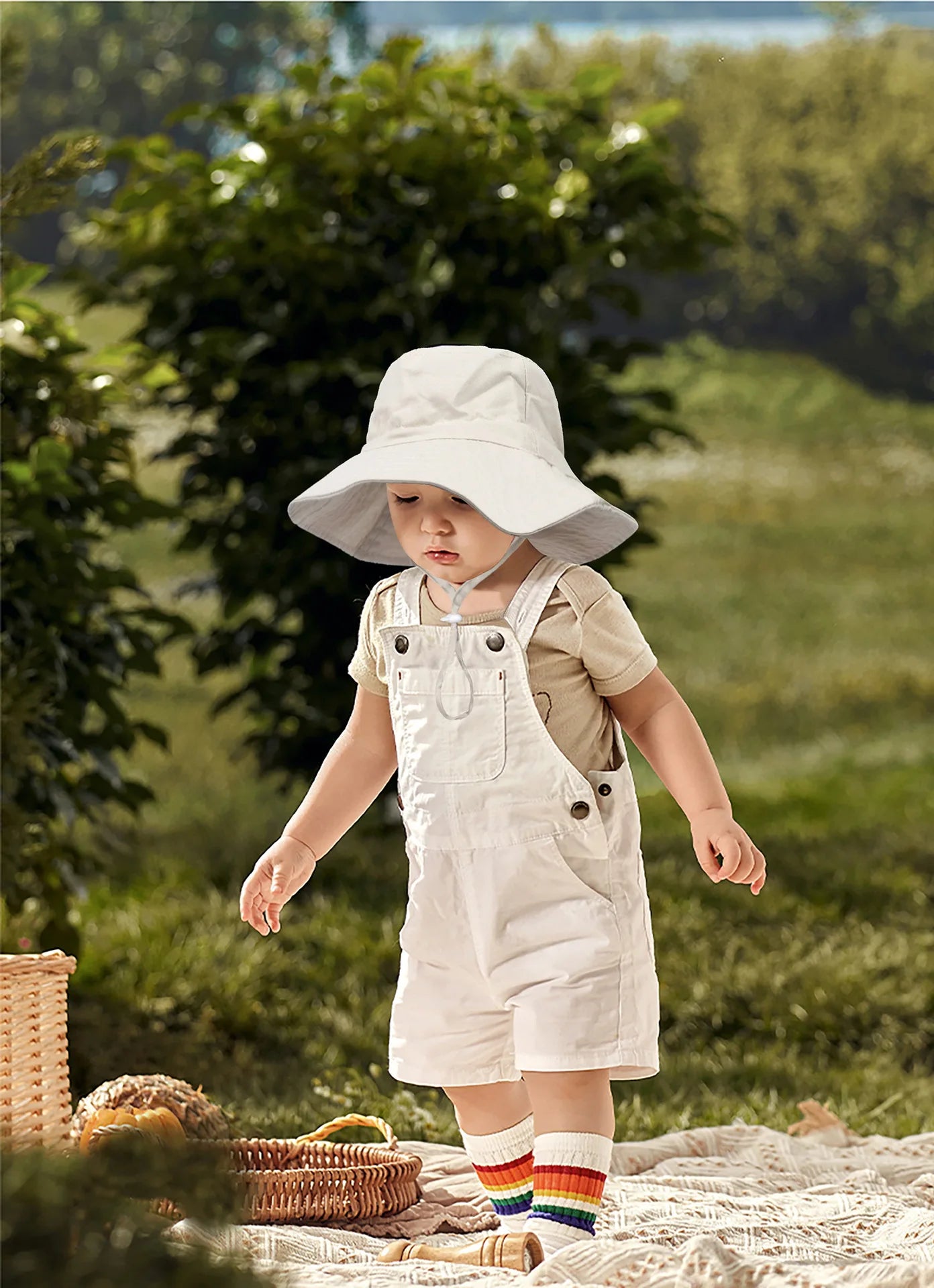 Summer Big Brim For Child Soft Breathable For Boys And Girls Outdoor Bucket Hat