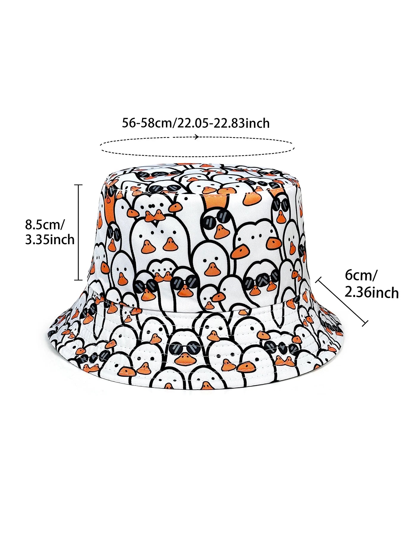 Fashionable Little White Goose Bucket Hat