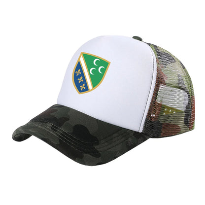 Bosniak National Flag in Sandzak Men Cool Bosnia Baseball Caps