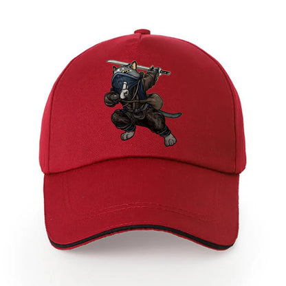 Summer Baseball Cap Solid Cotton Sun Hat Samurai Print