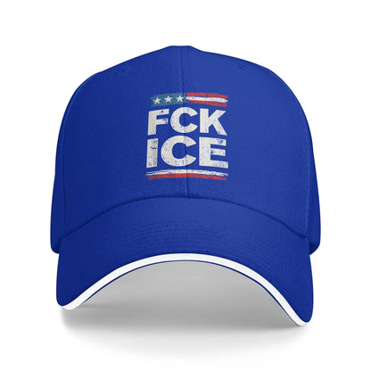 Retro Vintage F ICE US Flag Distressed Baseball Cap