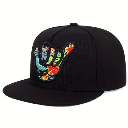 Unisex Fingers 666 Embroidery Hip-hop Hats Snapback Cap Baseball Caps Sunscreen Hat