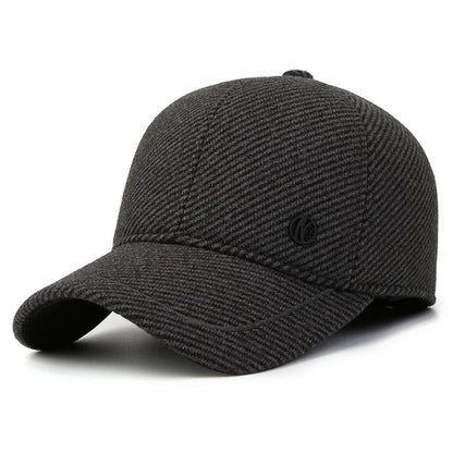 Auturnn Thick Warm Men Winter Baseball Cap With Ear Flaps
