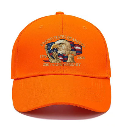 250th Anniversary Hat USA Patriotic Baseball Caps Eagle Embroidered Baseball Hats For Men Women