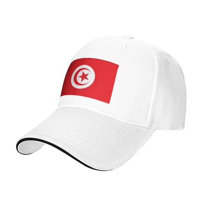 Tunisia Flag Red Crescent Moon Red Star Symbol Baseball Cap