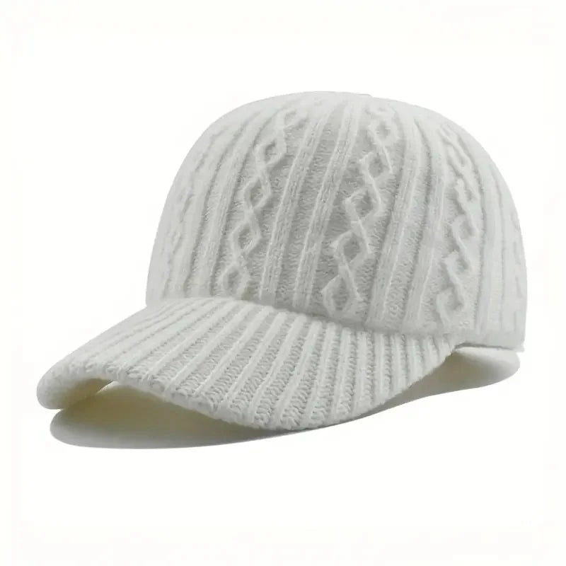 Trendy Knitted Baseball Cap For Men And Women - Autumn/Winter Fashion Peaked Hat
