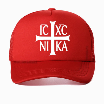 Jesus Christian Prayer Cross Mesh Baseball Cap