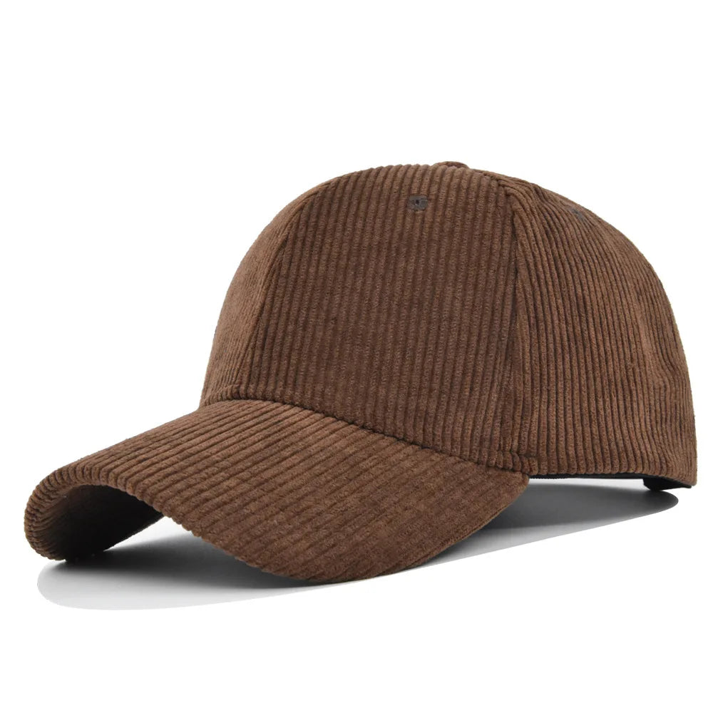 Autumn Winter Baseball Cap Women Corduroy Winter Hats For Women