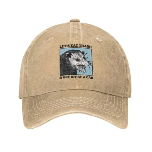 Let's Eat Trash Get Hit By A Car Baseball Cap Hip Hop Women Men