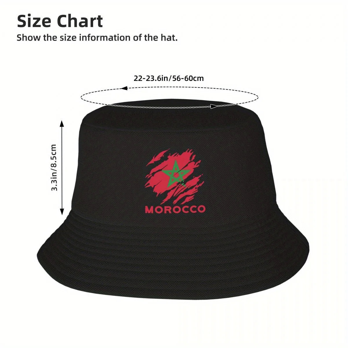 Custom Flag Of Morocco Bucket Hat