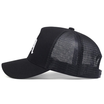 Unisex LA Letter Embroidery Baseball Net Caps Hip Hop Cap