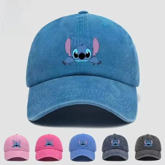 Stitch Casual Hat Kawaii Cartoon Anime Figure Baseball Caps