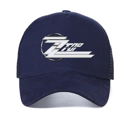 Men's Zz Top Vintaged Legs Rock Baseball Cap Mesh Breathable Hat ZZ TOP BAND 50 YEARS ANNIVERSARY