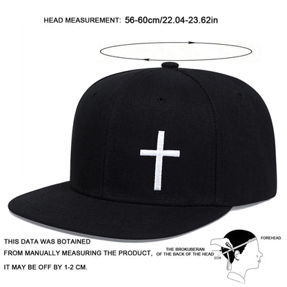 Unisex Cross Embroidery Hip-hop Hats Baseball Caps Snapback Caps