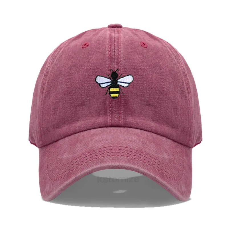 Honeybee Embroidered Baseball Cap For Women Men