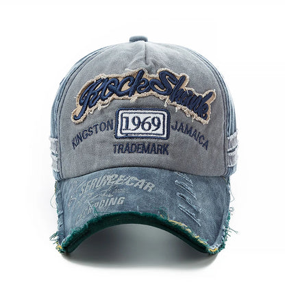 Cowboy Letters Cotton Cap For Men Women Autdoor Sun Protection Hat Rock Shark Baseball Caps