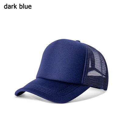 Unisex Plain Baseball Cap Fashion Adjustable Trucker Baseball Cap Men Women