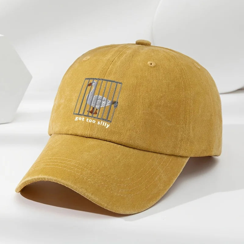 Interesting Goose Iron Cage Print Baseball Cap